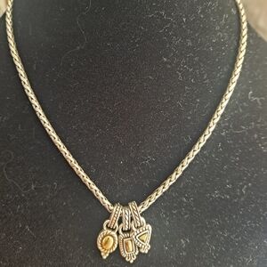 Brighton Three Charm Vintage Necklace 15.5"-18"